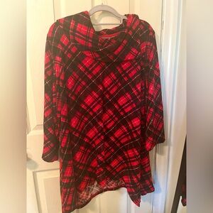 Ruby Rd. Red and Black Plaid Sweater